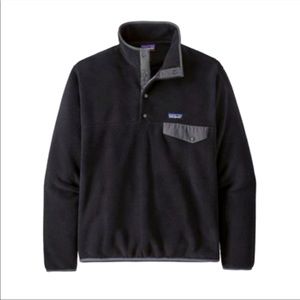 Only worn a few times Pategonia Snap T fleece in black with grey trim
